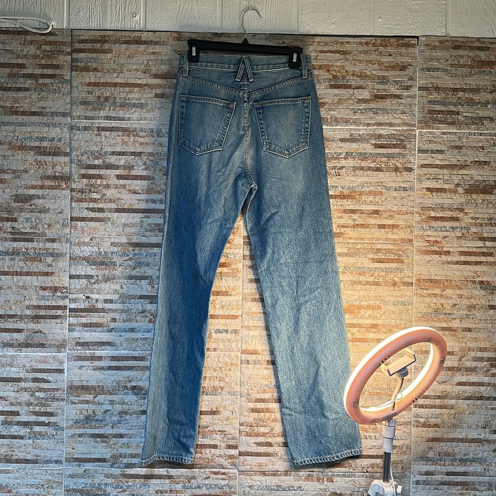 SLVRLAKE Denim Blue Wide Leg Jeans - Picture 3 of 11